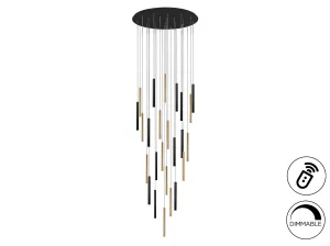 Подвесной светильник Varas 25L черно-золотой DIM 90X90X300 CM