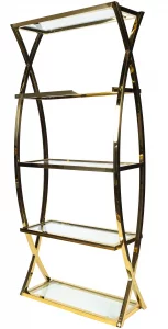 Стеллаж Glossy 90X35X200 CM Gold