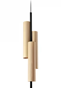 Подвесной светильник Black Note Triplet 17X16X90 CM Natural Beech