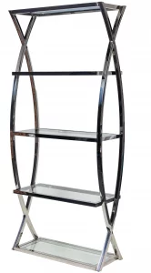 Стеллаж Glossy 90X35X200 CM Silver