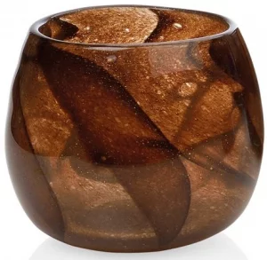 Ваза Leaf Brown Glass 14X14X13 CM