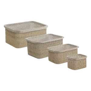 Набор из 4 корзин для хранения sustainable collection, бежевый