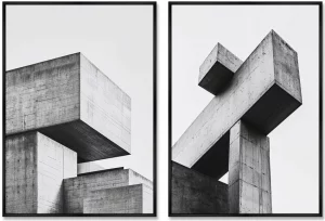 Набор из двух постеров на холсте The Structure of the Forms 75X105 / 75X105 CM