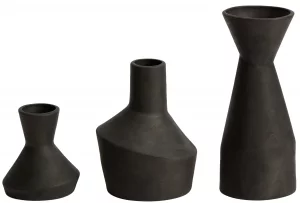 Набор из трёх ваз Dunari 11X11X12 / 14X14X18 / 10X10X25 CM