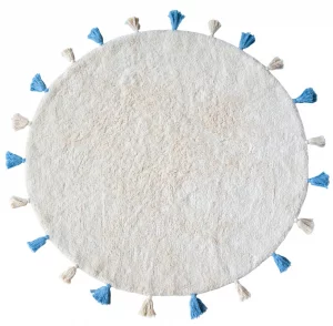 Хлопковый ковёр Colorful White Blue Ø140 CM