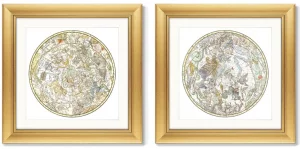 Диптих Sterrenkaart 61X61 / 61X61 CM
