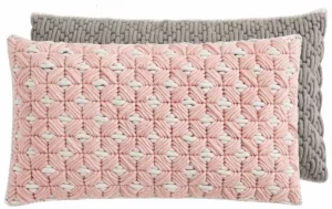 Декоративная подушка Silai Cushion 60X35 CM розово-серая