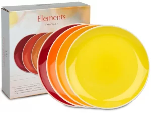 Набор из четырёх тарелок Elements Magma Ø19 CM