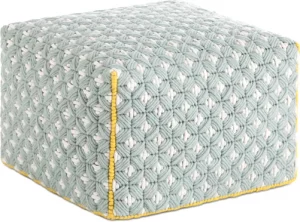 Пуф с чехлом из шерсти Silai Small 52X52X35 CM голубой