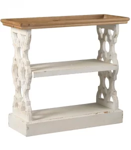 Пристенная консоль Античность с 2 полками 90X36X81.5 CM