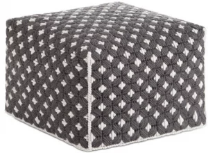 Пуф с чехлом из шерсти Silai Small 52X52X35 CM черный