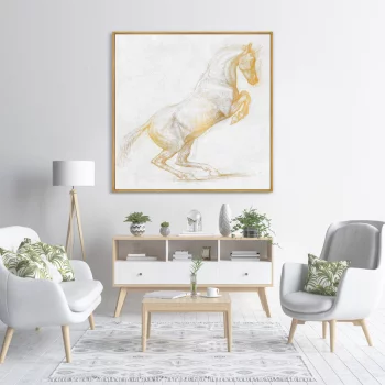 Репродукция картины на холсте A Prancing Horse 105X105 CM