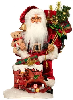 Новогодний декор Santa Climb Chimney 45 CM