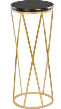 Столик Nuce 26X26X62 CM с чёрным мрамором