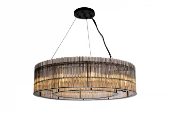 Подвесная люстра чёрная с прозрачным стеклом 70X70X150 CM