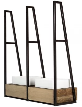 Двойной умывальник в индустриальном стиле Luisa 130X45X152 CM