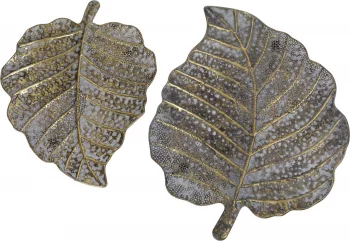 Комплект из двух декоративных блюд Leaf 57X45X5 / 48X37X5 CM