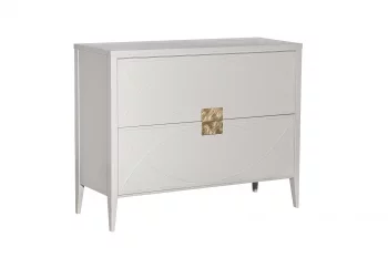 Бежевый комод с 2 ящиками 100X80X40 CM