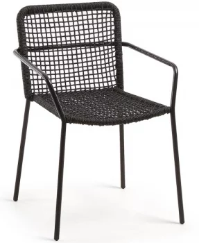 Стул с подлокотниками Boomer 60X56X80 CM чёрный