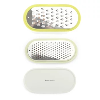 Терка с контейнером и крышкой smart helper, 20х10х9,5 см
