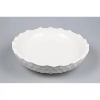 Салатник 2000 мл d 32,5 см h9,5 см Crush Honeycombs белый фарфор P.L. Proff Cuisine [1]