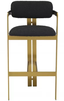 Барный стул Donato 53X45X107 CM с чёрной обивкой