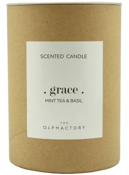 Свеча ароматическая the Olphactory graСe Mint and Basil 40 часов горения