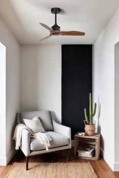 Потолочный вентилятор Just Fan XS черный/дерево Ø910mm 81X81X39 CM