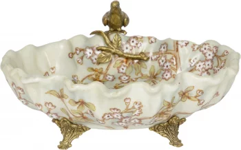 Декоративная чаша с птичкой 22X18X10 CM