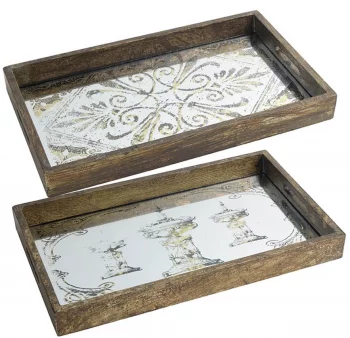 Комплект из двух декоративных подносов Konrad 43X27X5 / 40X24X5 CM