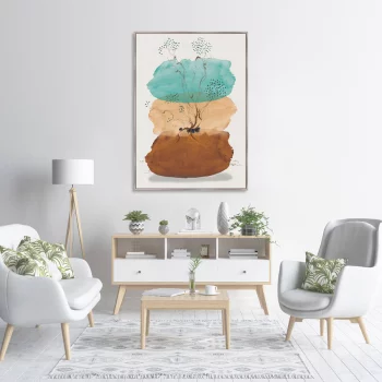 Репродукция на холсте The birth of Life 75X105 CM