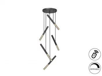 Люстра Edna 5L черный / золотой DIM 43X43X200 CM