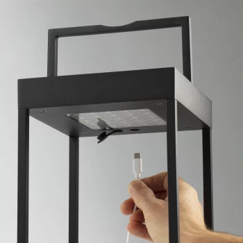 Уличный портативный светильник Kasp H30 черный 18.4X18.4X30 CM
