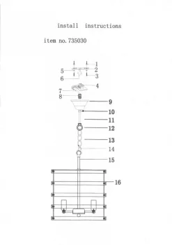 Подвесная люстра Epsilon 33X33X72 CM