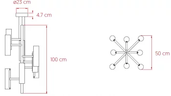 Люстра Black Note Chandelier 50X50X100 CM Ivory White