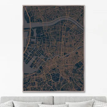 Постер на холсте Underground geometry of Tokyo 75X105 CM