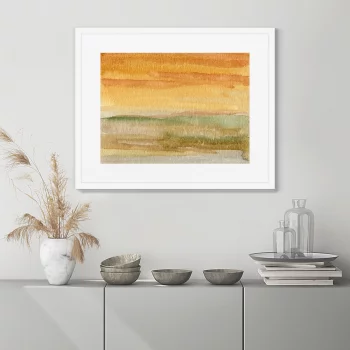 Постер в раме Valley landscape in July 52X42 CM