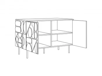 Тумба малая Milton 101,8X52,6X67,6 CM