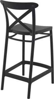Стул пластиковый полубарный Cross Bar 45X50X96 CM чёрный