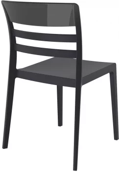 Стул пластиковый Moon 52X57X83 CM чёрный