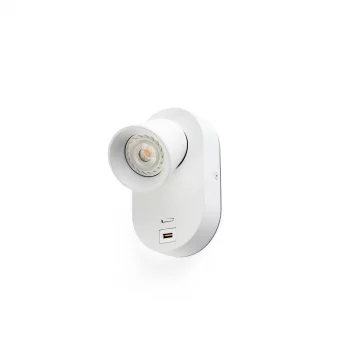 Настенный светильник Corb белый с USB