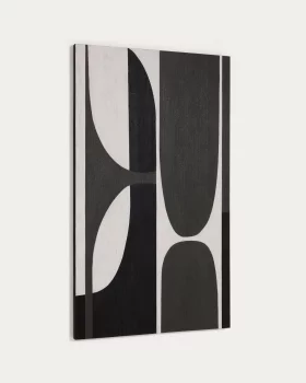 Абстрактная картина Onure черно-белая 120X200.5X4.8 CM