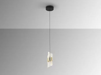 Подвесной светильник Iliada 1L черно-золотой 12X23 CM