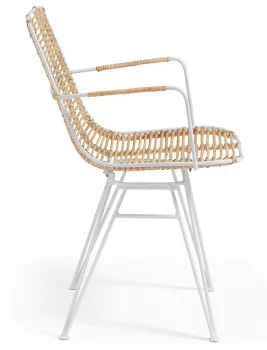Стул из ротанга Ashanti 81X58X50 CM белый