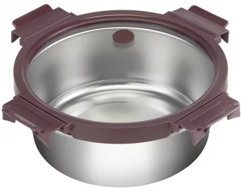 Ланч-бокс стальной со стеклянной крышкой 1.5 L