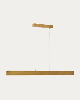 Линейный потолочный светильник из алюминия с золотистым покрытием Boadella 101X5.5X129 CM