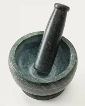 Ступка с пестиком из зелёного мрамора Cindea 12.5X12.5X13 CM