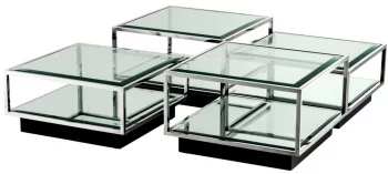 Набор из четырёх столиков Tortona 65X65X32 / 65X65X32 / 65X65X40 / 65X65X40 CM