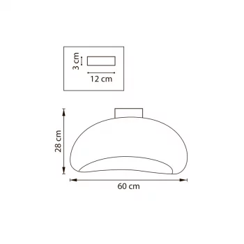 Накладной светильник Sigma 60X40X28 CM