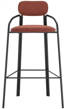 Стул барный Ror 62X51X97 CM тёмно-красный